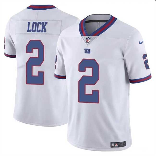 Men & Women & Youth New York Giants #2 Drew Lock White Limited Football Stitched Jersey->new york giants->NFL Jersey